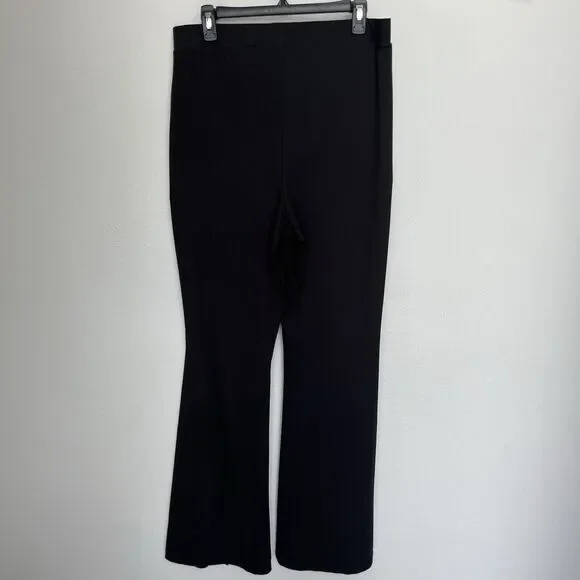 Jolie & Joy By FCT | Black Stretchy Pull On Pants Ankle Slits Flare Size 1X - Picture 5 of 7